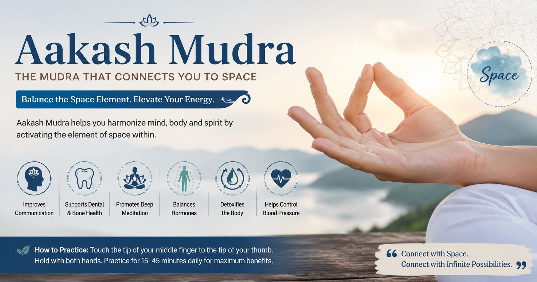Strengthen Bones at Your Finger Tips- Akash Mudra