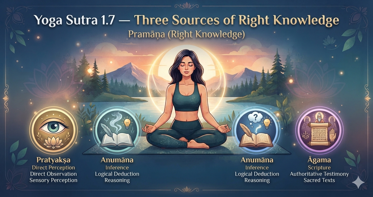 Yoga Sutra 1.7 — Pramana: The Three Sources of Right Knowledge