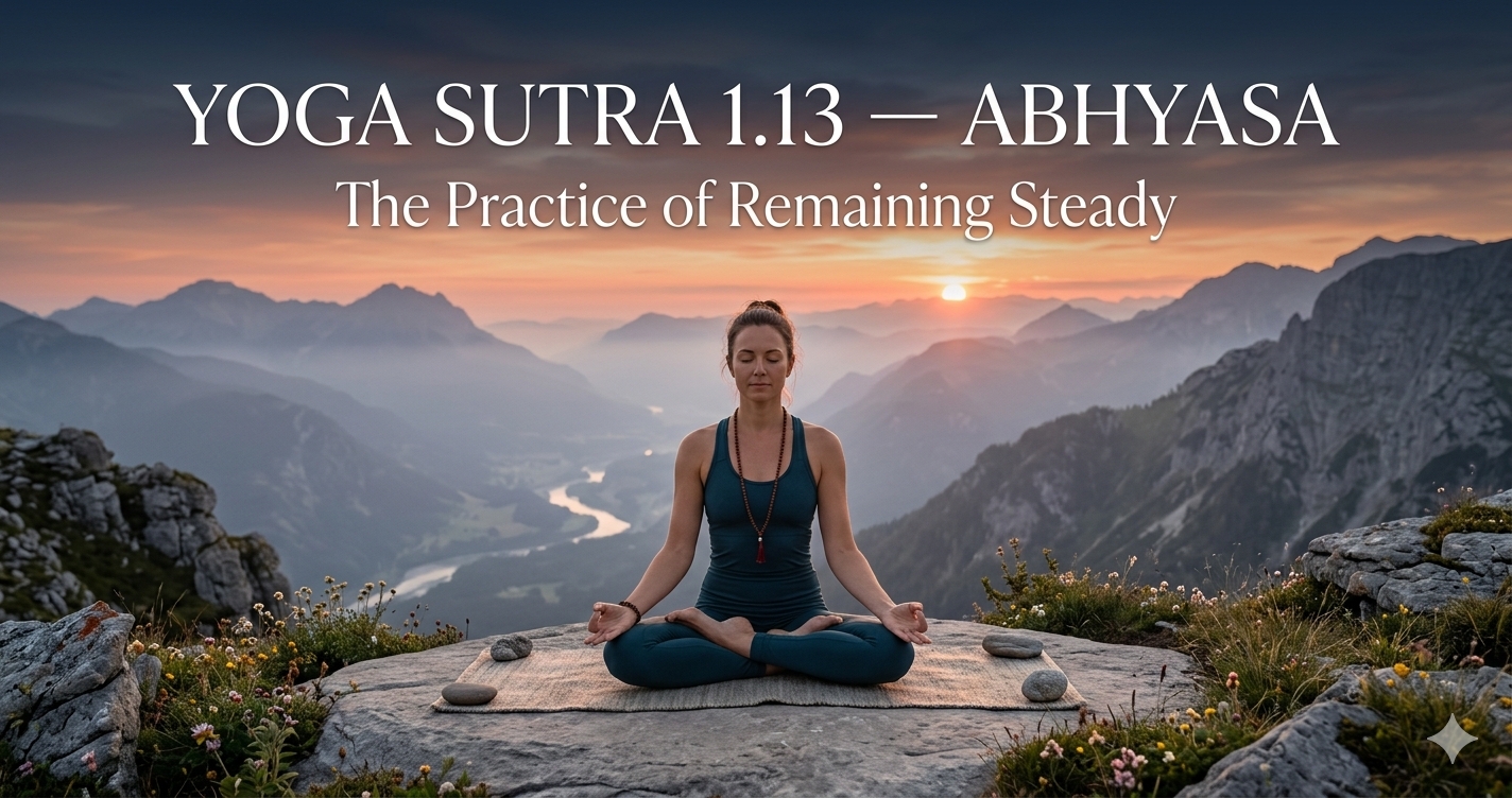 Yoga Sutra 1.13 — Abhyasa: The Practice of Remaining Steady