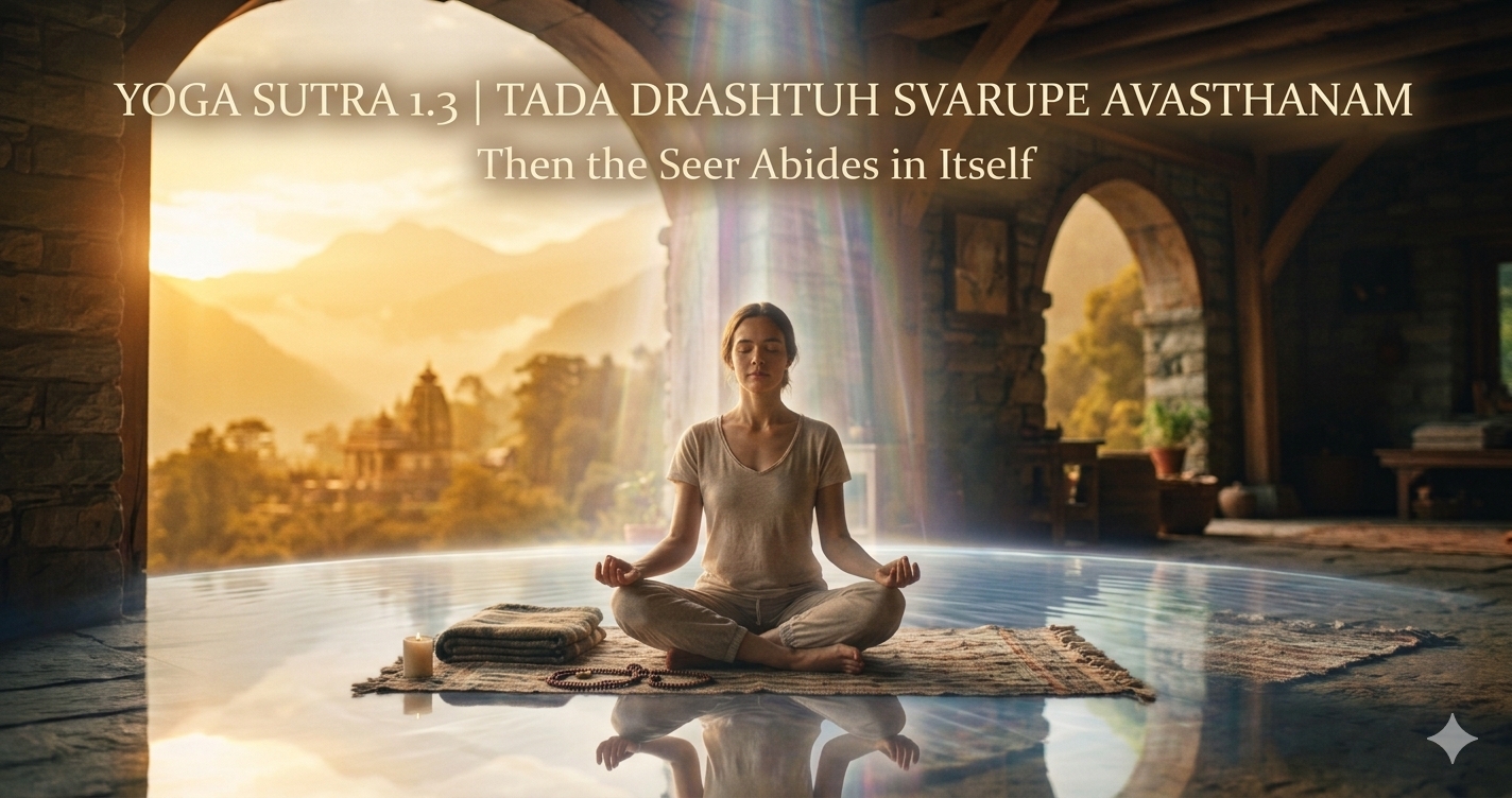 Yoga Sutra 1.3 — Tada Drashtuh Svarupe Avasthanam