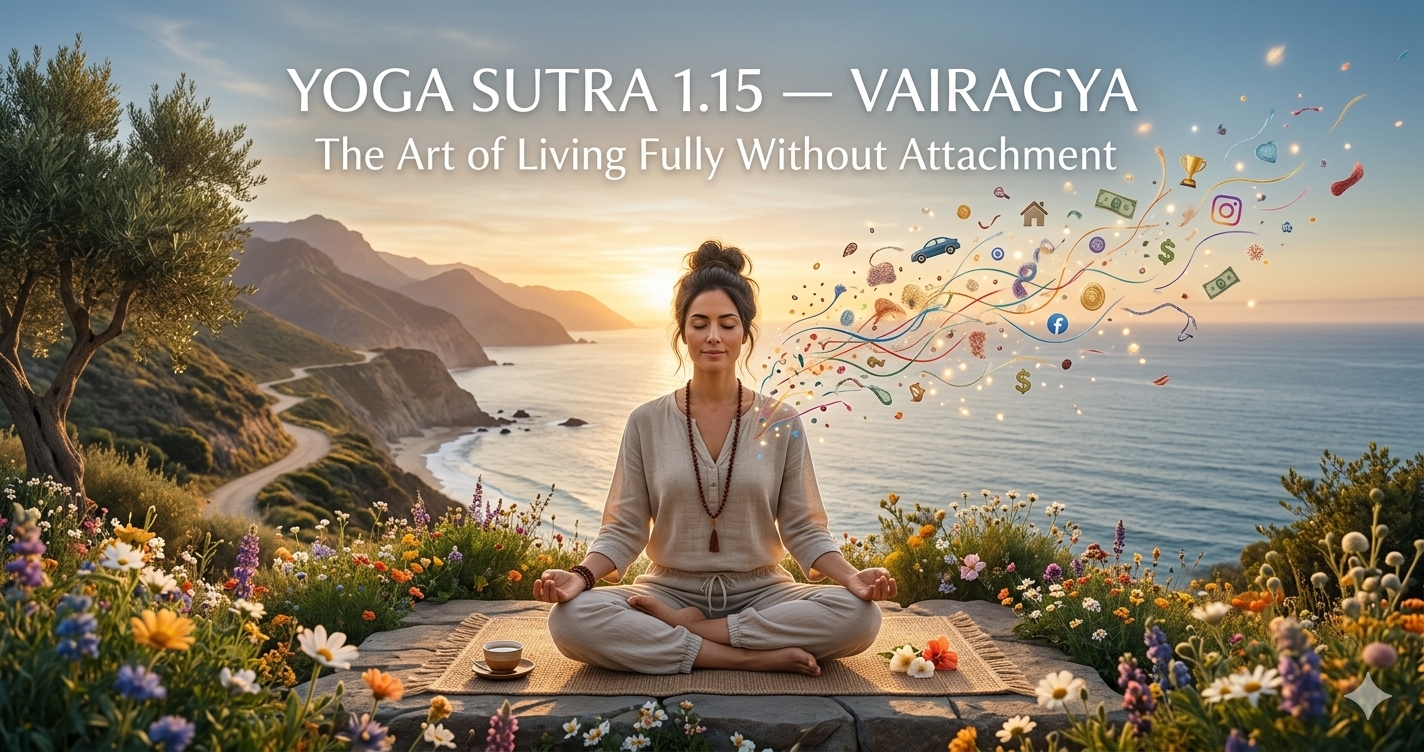 Yoga Sutra 1.15 — Vairagya: The Art of Living Fully Without Attachment